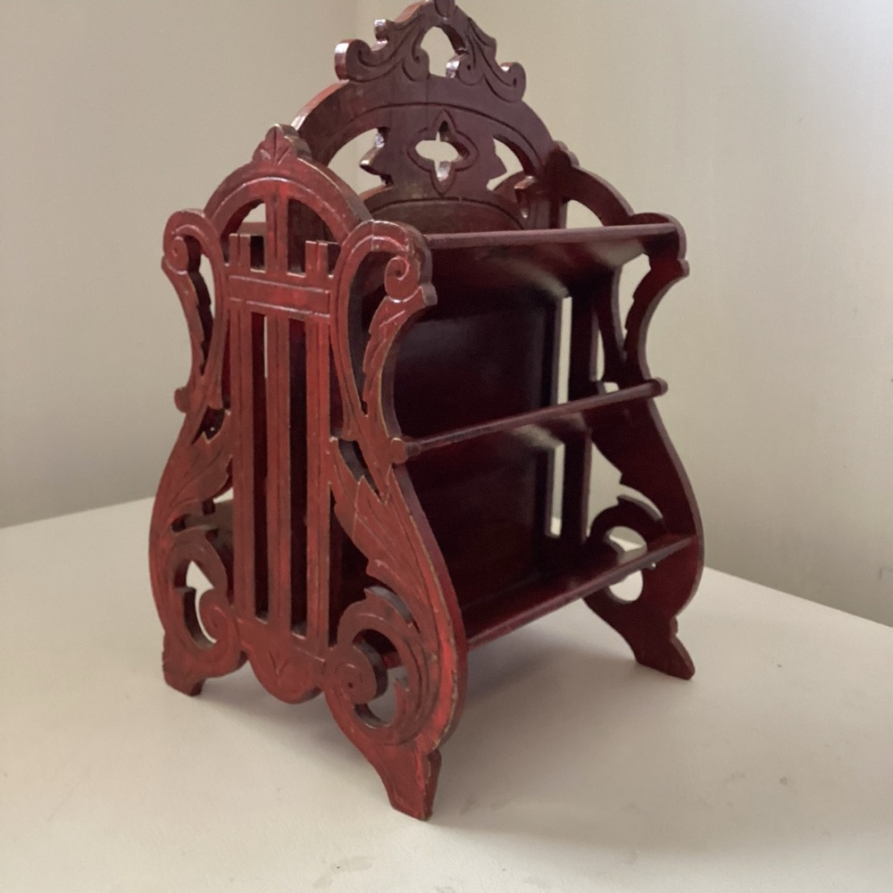 Antique Vintage Wooden Letter Holder